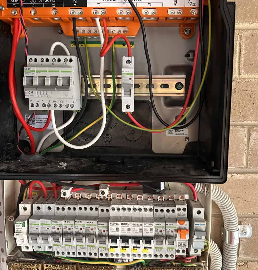 hero img showing a electrical switchboard installed in a residential home. As part of Peco&Co's electrical services in Melbourne