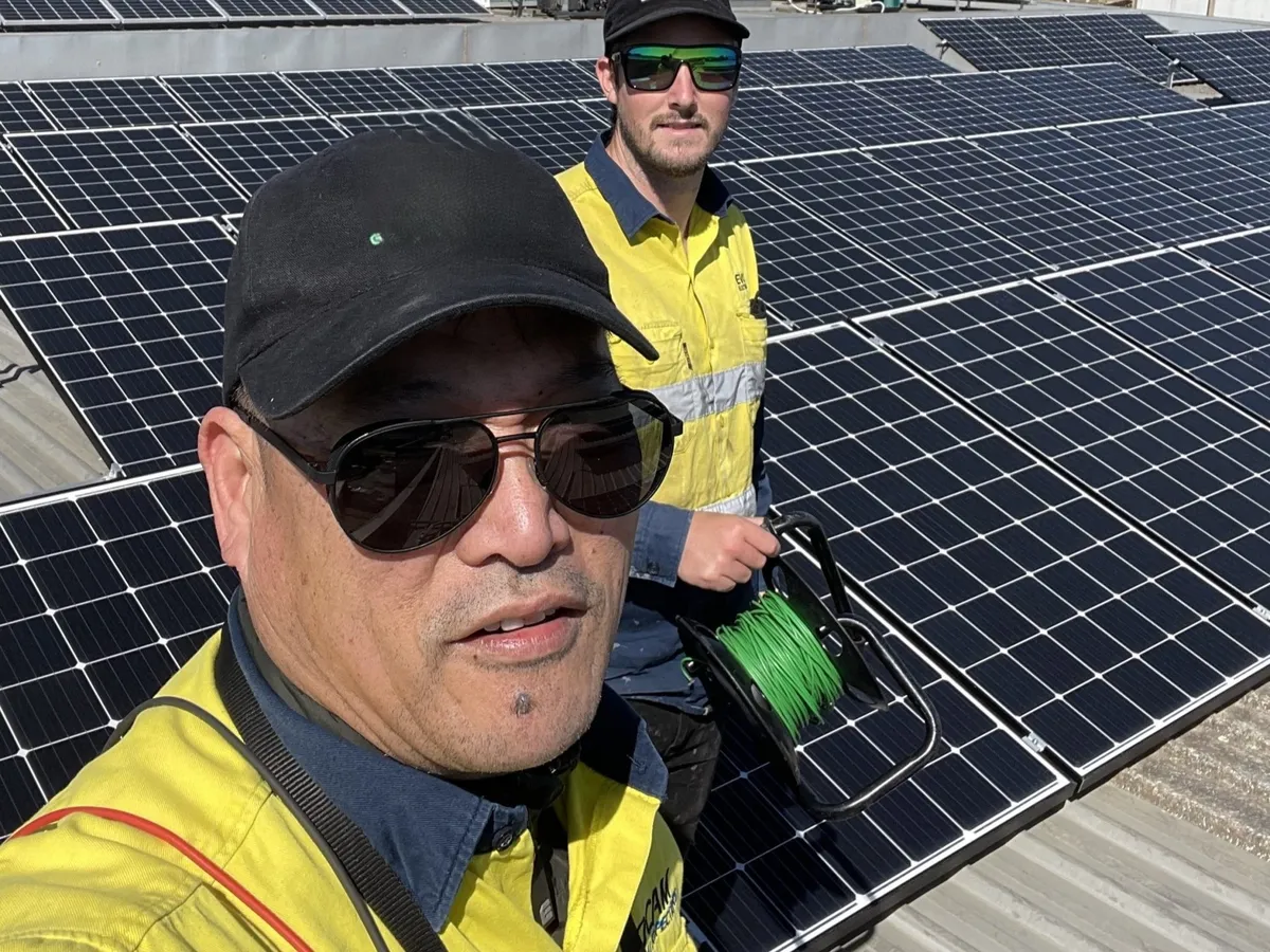 certified electrical contractor installing solar panels in Melbourne